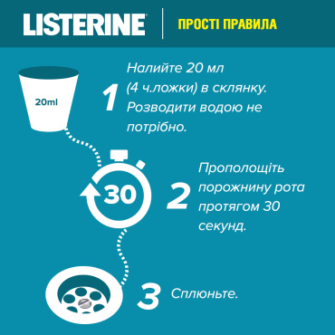Ополіскувач для ротової порожнини listerine свіжа м’ята 1000 мл фото 6
