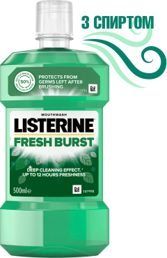 Ополіскувач для ротової порожнини listerine сплеск свіжості 500 мл фото 1
