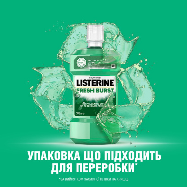 Ополіскувач для ротової порожнини listerine сплеск свіжості 500 мл фото 4