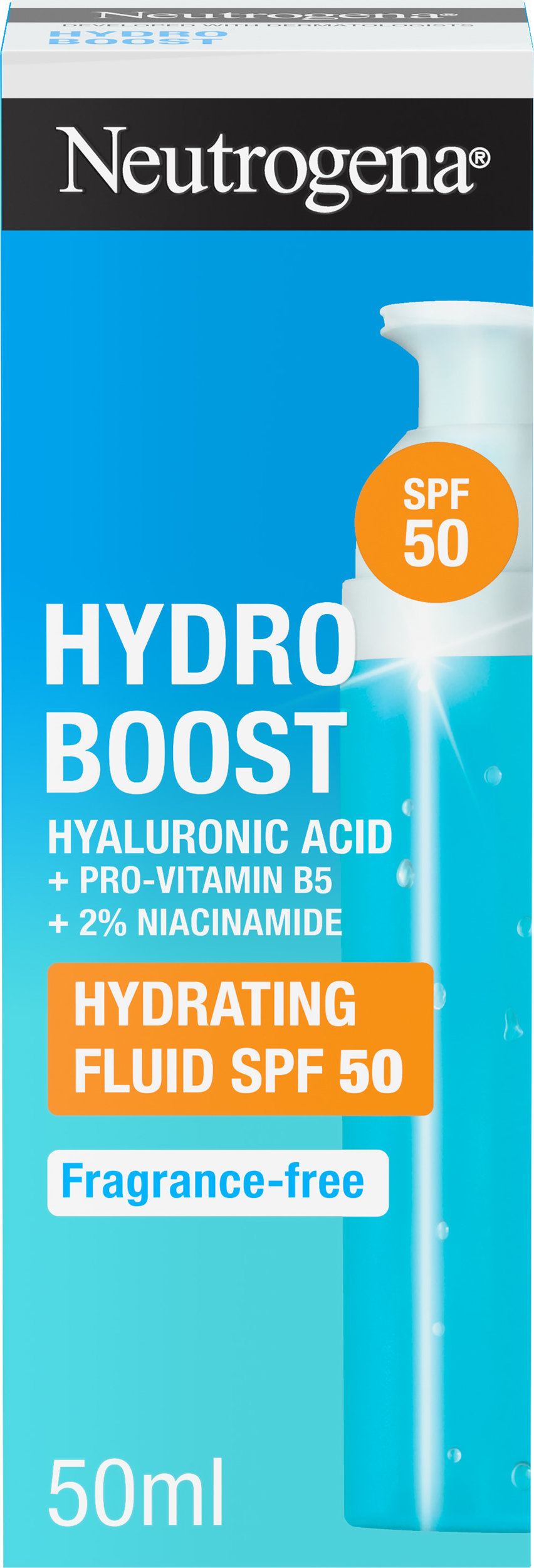 Флюїд для обличчя Neutrogena Hydro Boost SPF 50 зволожуючий 50 мл фото 2