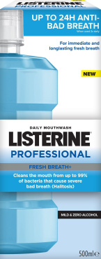 Ополіскувач для ротової порожнини listerine професійний свіжий подих+ 500 мл фото 1