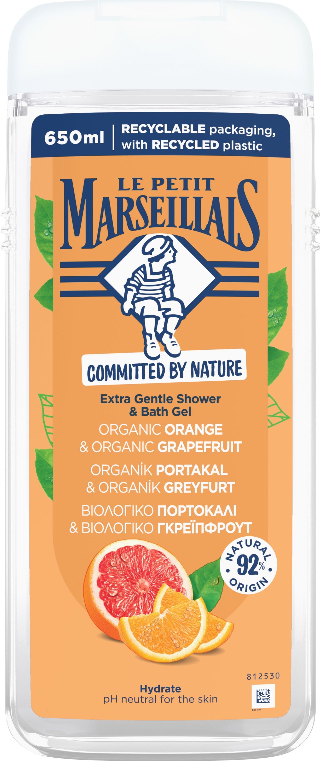 Гель для душу Le Petit Marseillais® Апельсин та Грейпфрут 650 мл