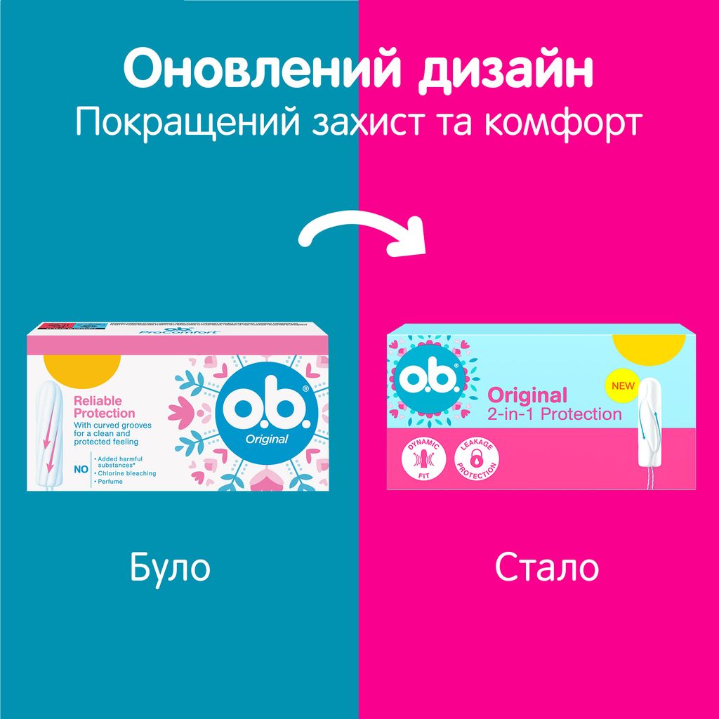 Тампони Ob Original Ultra 2-in-1 Protection жіночі гігієнічні 16 шт. фото 3