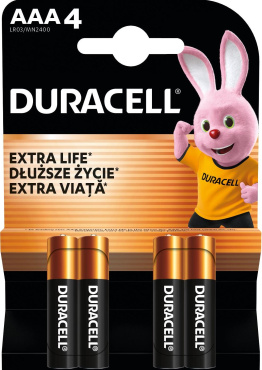 Батарейки DURACELL Basic 77164 AAA алкаліновi 1.5V LR03 на блістері shop 4 шт.