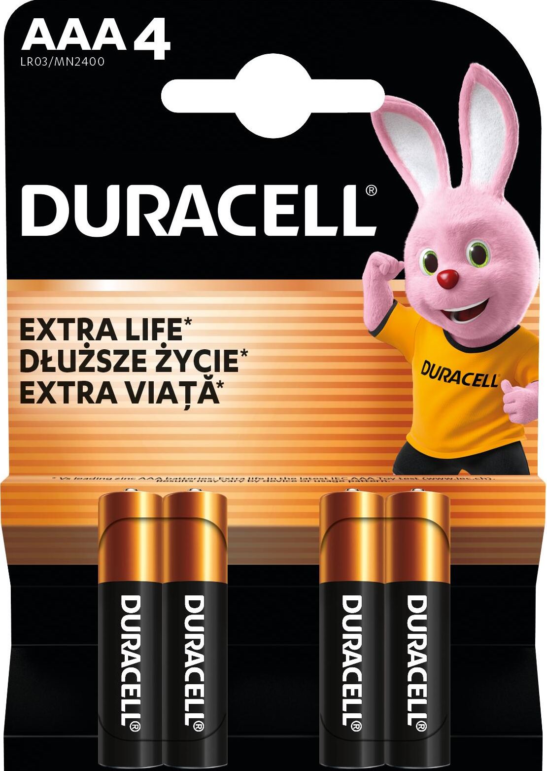 Батарейки DURACELL Basic 77164 AAA алкаліновi 1.5V LR03 на блістері shop 4 шт.