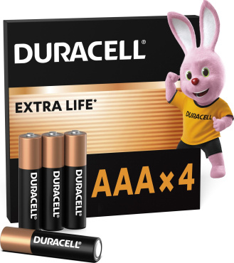 Батарейки DURACELL Basic 77164 AAA алкаліновi 1.5V LR03 на блістері shop 4 шт. фото 2