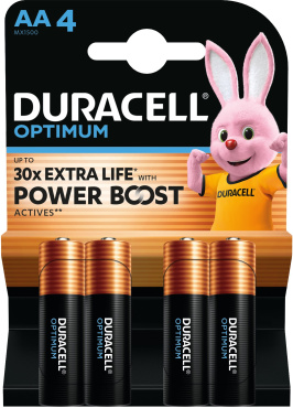 Батарейки алкаліновi Duracell OPTIMUM AA CEE GEN3, 4 шт. фото 2