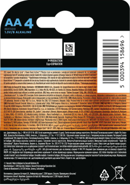 Батарейки алкаліновi Duracell OPTIMUM AA CEE GEN3, 4 шт.