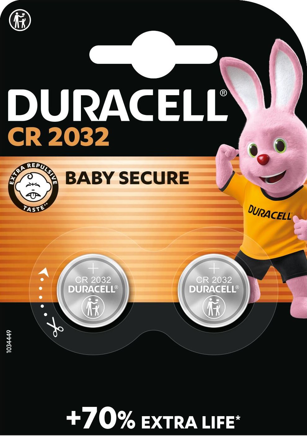 Спеціалізована літієва батарейка типу «таблетка» Duracell 2032 3 В, упаковка 2 шт. (DL2032/CR2032)