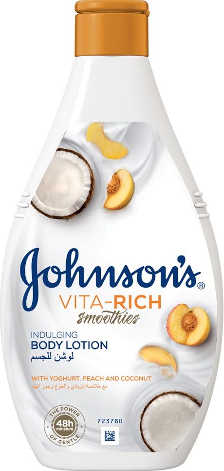 Лосьйон для тіла JOHNSON’S VITA-RICH смузі розслаблюючий з йогуртом, кокосом та екстрактом персика 400 мл