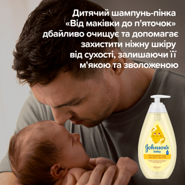 Пенка-шампунь JOHNSON'S для детей От макушки до пят 500 мл фото 5