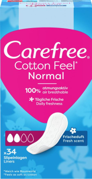 Прокладки женские ежедневные CAREFREE Cotton Feel Fresh 34 шт.