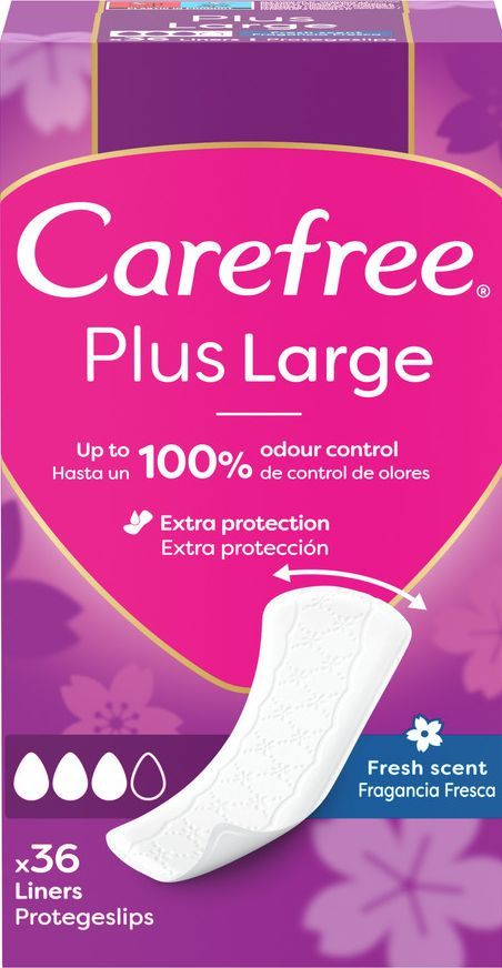 Прокладки жіночі щоденнi CAREFREE Large Fresh plus 36 шт. 1