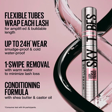 Термостойкая тушь для ресниц Maybelline Lash Sensational Sky Tubes 7 мл фото 3