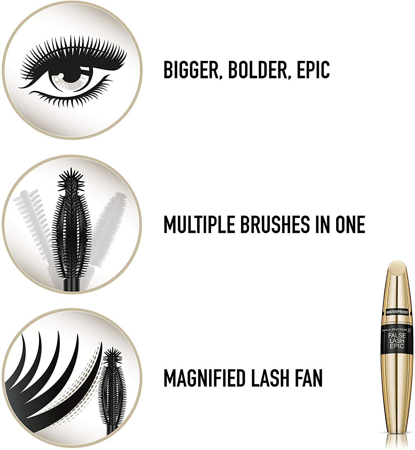 Тушь для ресниц Max Factor False Lash Effect Epic Супер-объем, 13.1 мл фото 1