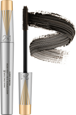 Туш для вій MAX FACTOR Masterpiece 2 In 1 Lash Wow Volume & Length Mascara об'єм та подовження Black Brown 7 мл фото 3