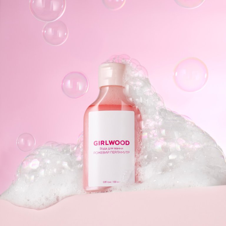 Вода для ванны Girlwood Розовый перламутр парфюмированная 100 мл