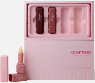 Набор для губ Girlwood Lip Care Set (скраб для губ 4.5 г + бальзам для губ 4.5 г + маска для губ 5 г + масло для губ 4 г) фото 1