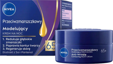 Крем для обличчя Nivea нічний проти зморщок + контуринг 65+, 50 мл фото 3