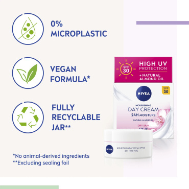 Крем для обличчя Nivea денний живильний SPF30 для сухої шкіри 50 мл фото 5