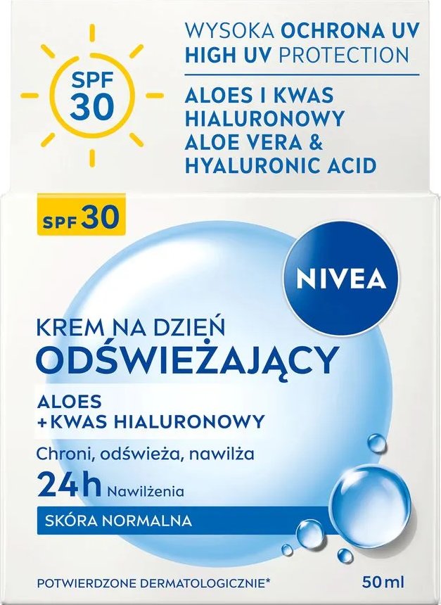 Nivea крем д/обличчя  денний освіжаючий SPF30 для нормальної шкіри, 50мл 4