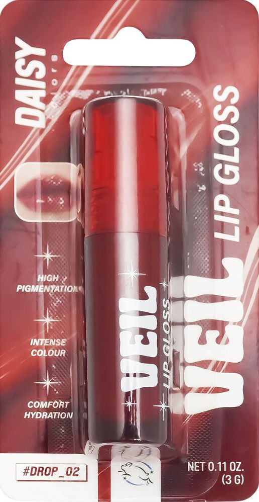 DAISY COLORS Високопігментований блиск для губ Veil Lip Gloss (Blister) 2