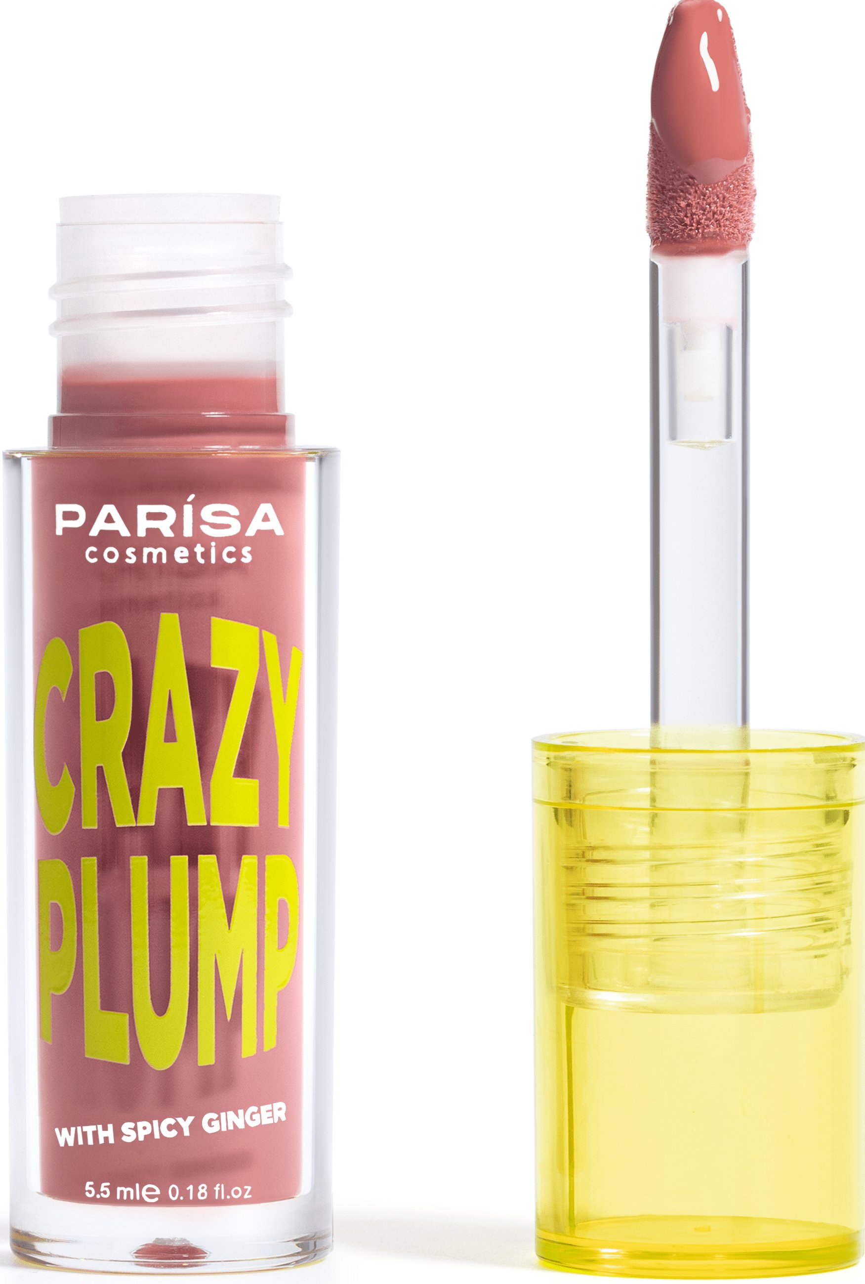 Блиск-плампер для губ PARISA Lipgloss Crazy Plump №105 Teddy nude фото 1