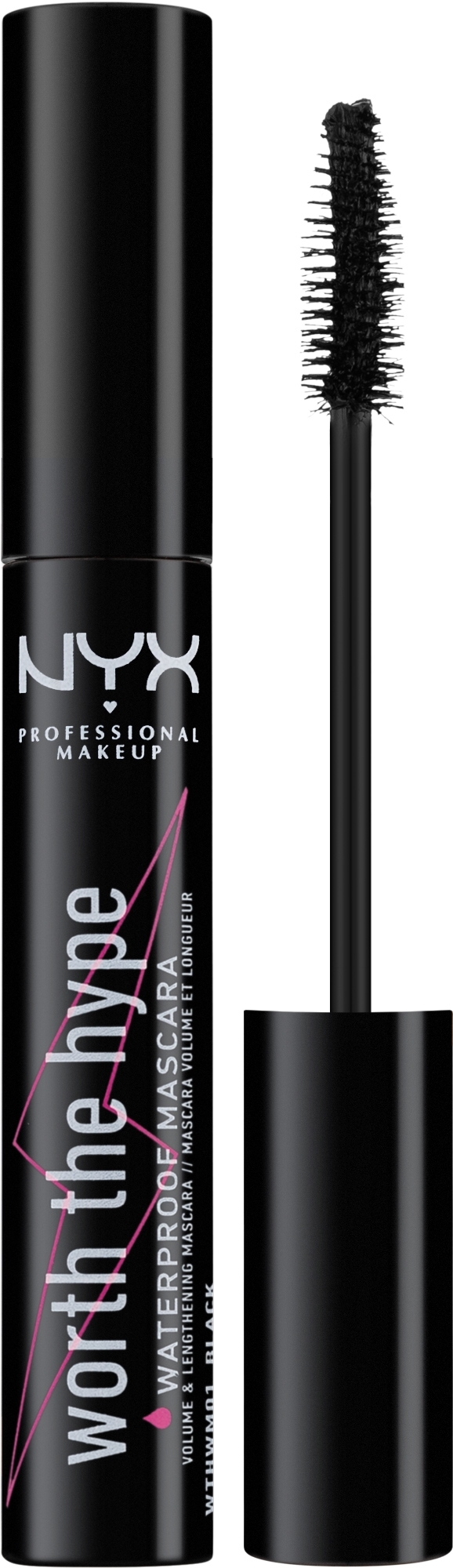 Тушь для ресниц NYX Professional Makeup Worth the Hype Waterproof 01 Black, 7 мл