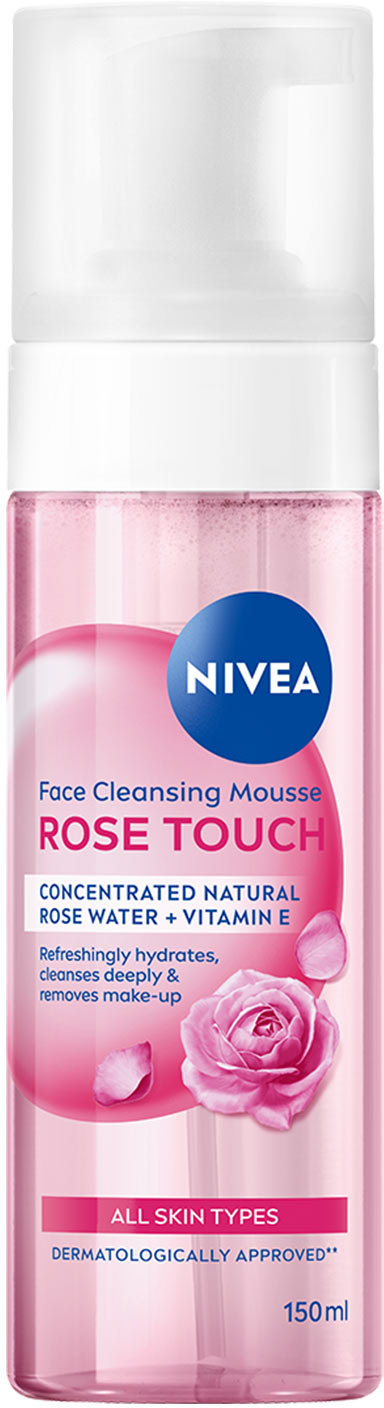 Мус для обличчя NIVEA Rose Touch з вітаміном E очищуючий 150 мл