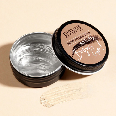 Мыло для бровей Eveline Cosmetics Brow & Go Brow Styling Soap фиксация 25 г фото 1