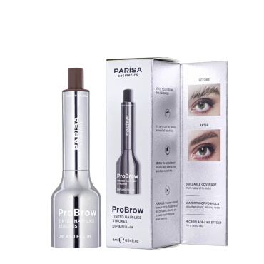 Тінт для брів PARISA Cosmetics стійкий 602 Chocolate Коричневий 4 мл фото 1