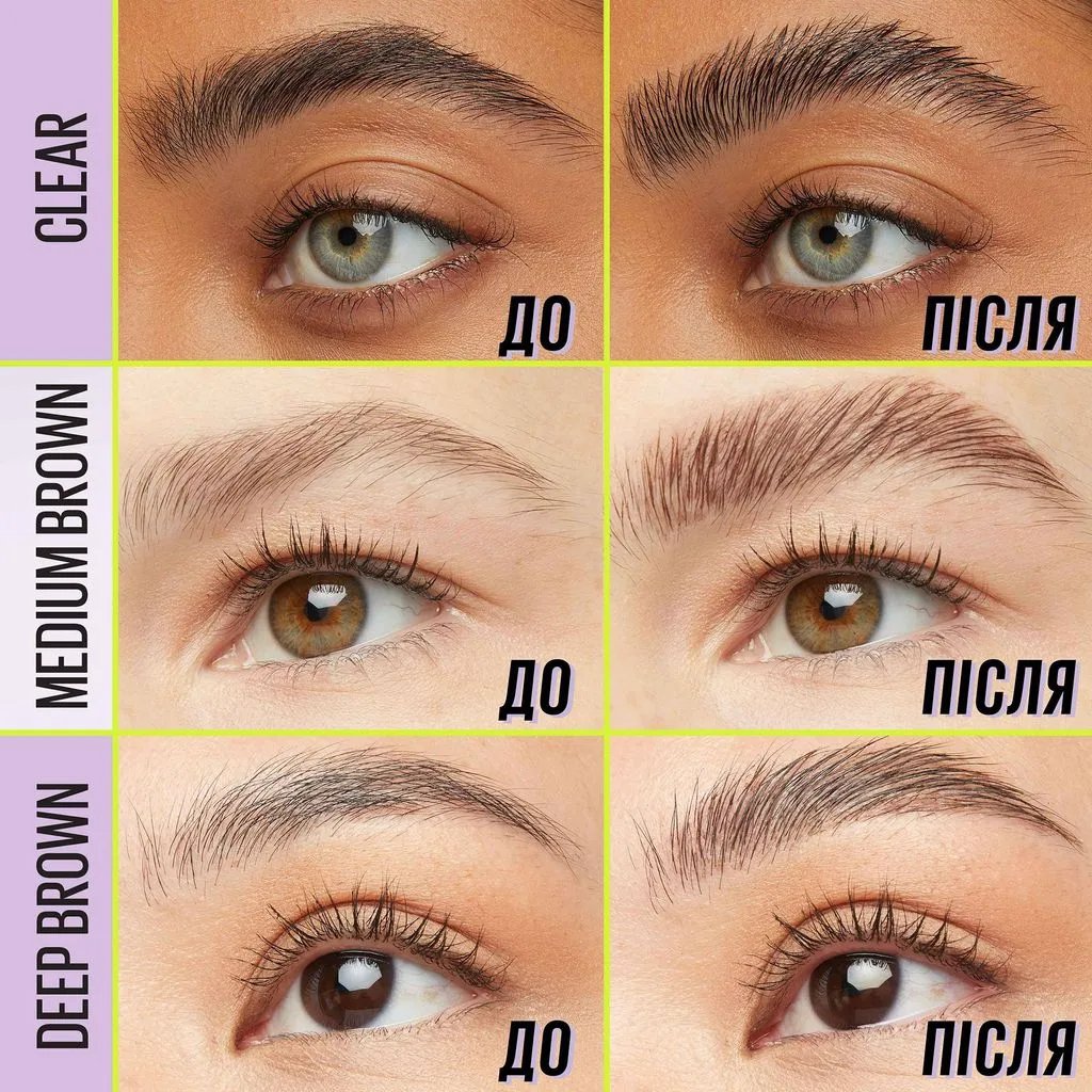 Гель-стайлер для брів Maybelline New York Superlock Brow Glue фіксувальний 257 Medium Brown 7 мл фото 4