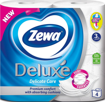 Туалетний папір Zewa Deluxe білий 3 шари 4 рулона фото 9
