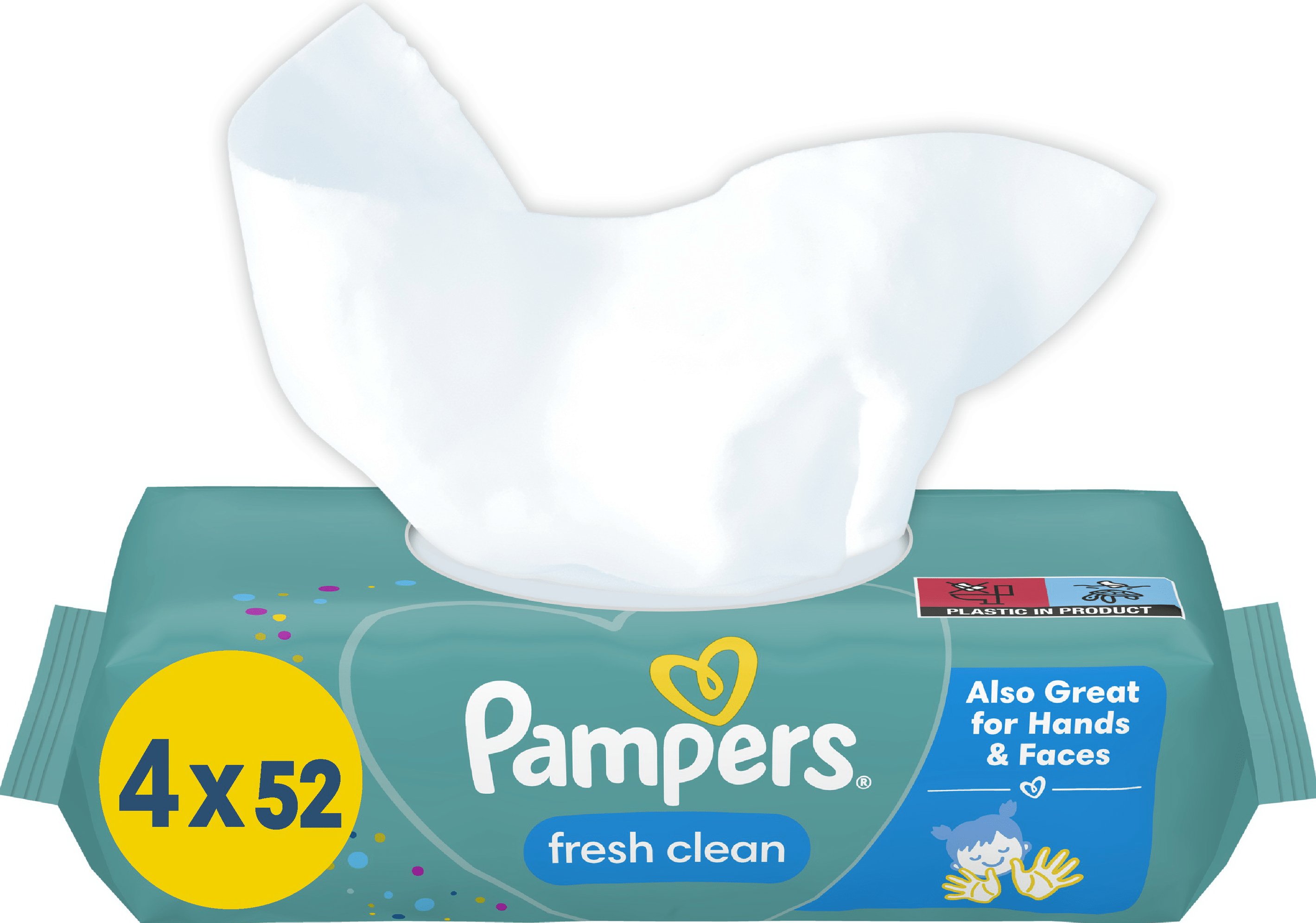 Дитячі вологі серветки Pampers Fresh Clean 208 шт.