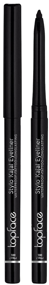 Олівець для очей TopFace Stylo Kajal Eyeliner 001 Black, 0.32 г 2