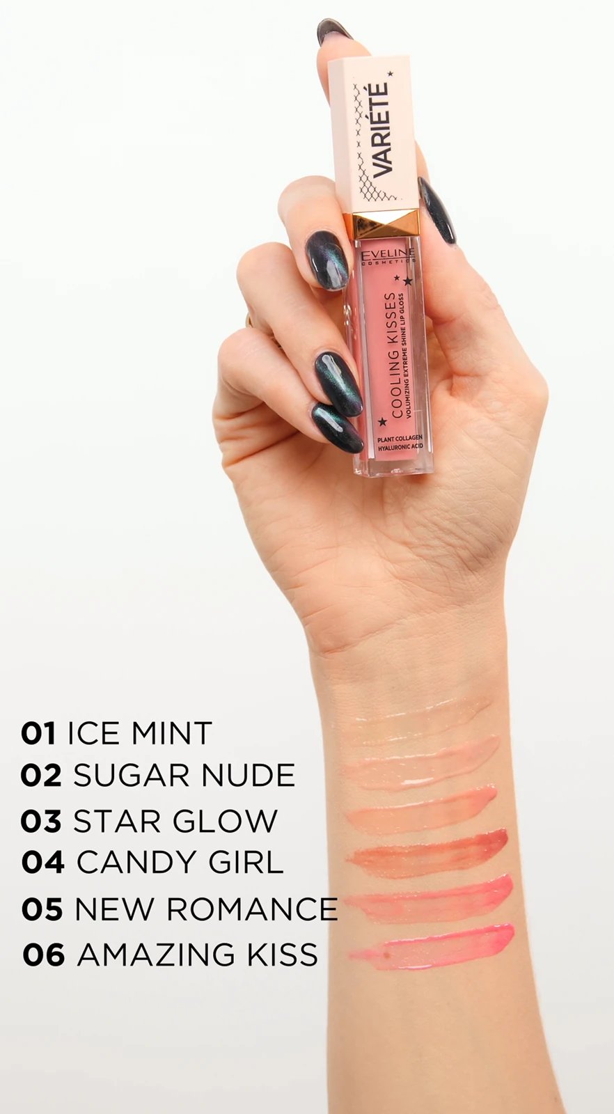 Блеск для губ Eveline Cooling Kisses NR 06 Amazing Kiss 6.8 мл