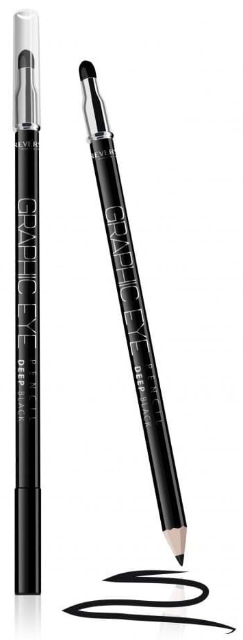 Олівець для очей з губкою GRAPHIC EYE чорний 1,5 г 1
