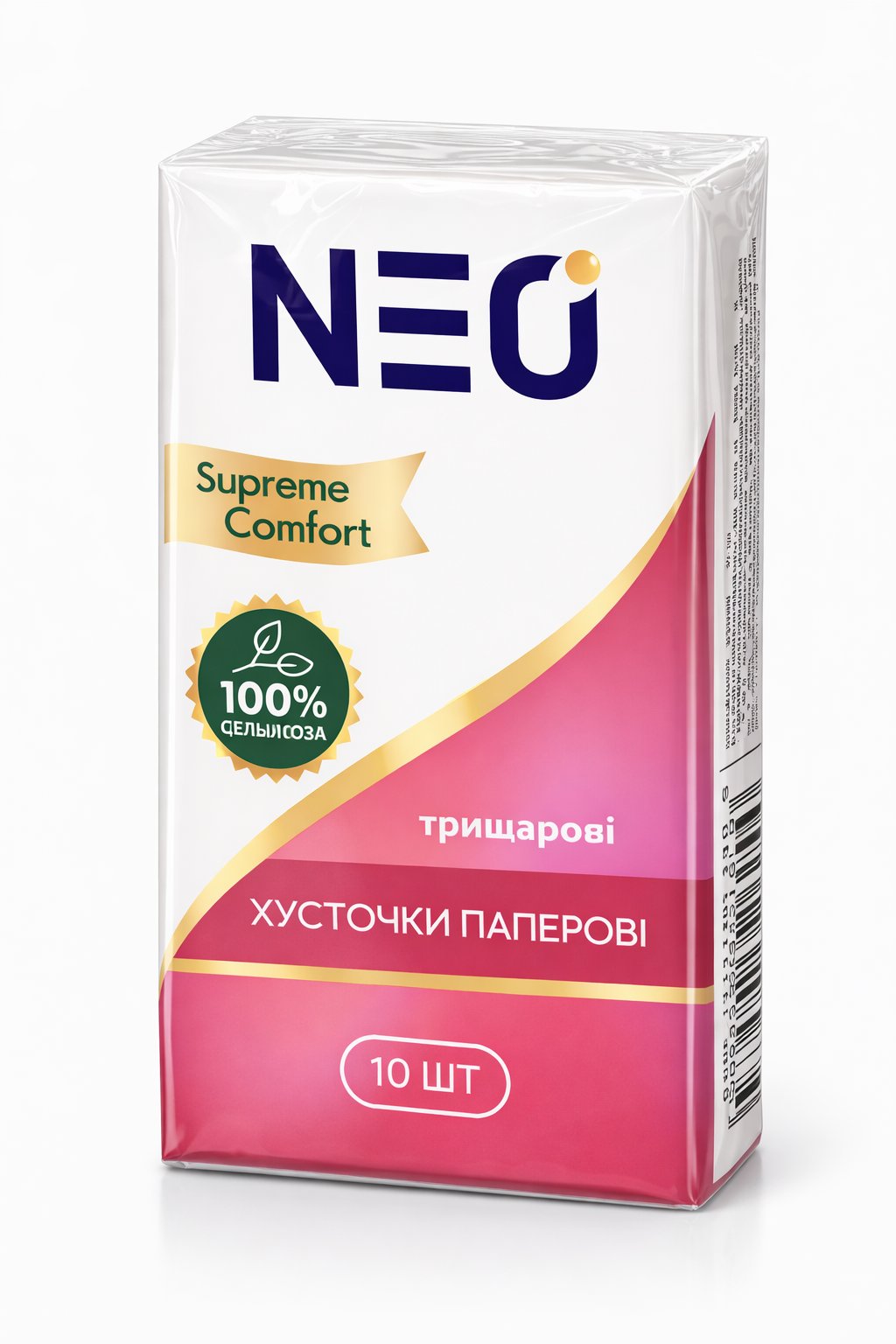 Хусточки паперові NEO Supreme Comfort тришарові в асортименті 10 шт. фото 2