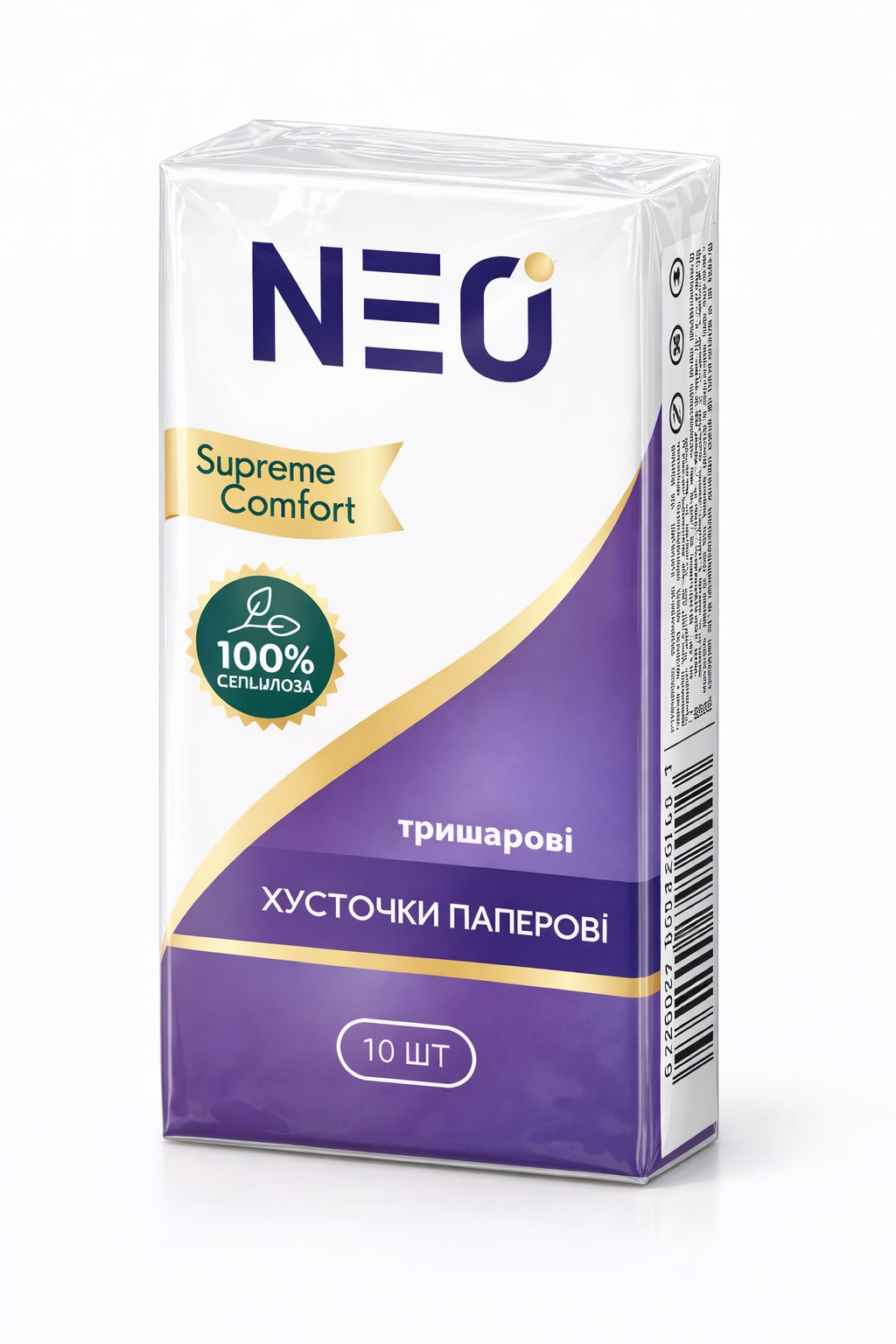 Хусточки паперові NEO Supreme Comfort тришарові в асортименті 10 шт. фото 3