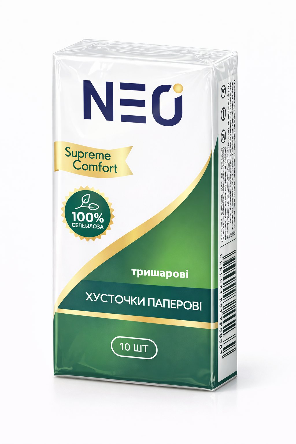 Хусточки паперові NEO Supreme Comfort тришарові в асортименті 10 шт. фото 4