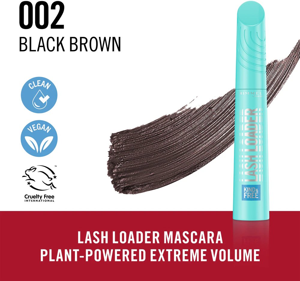 Тушь объемная Rimmel Kind&Free Lash Loader Brown, 9.5 мл фото 2