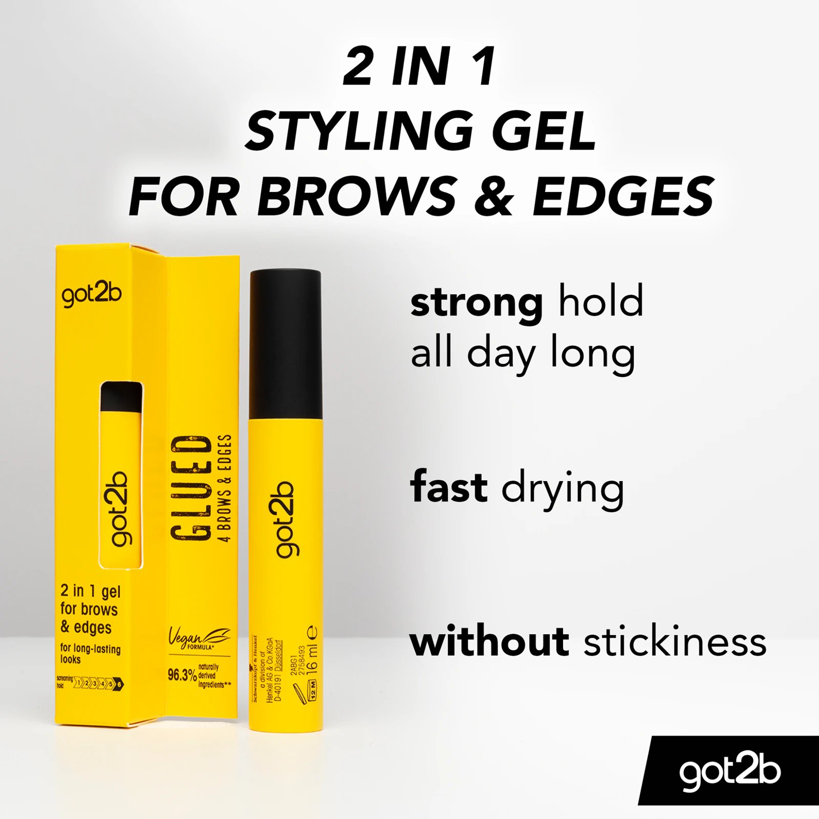 Гель Got2b by Schwarzkopf 2-в-1 для бровей и прикорневых волос 16 мл фото 6