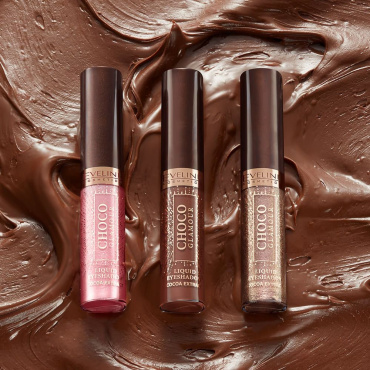 Рідкі тіні Eveline Choco Glamour блискучі з екстрактром какао 06, 6.5 мл фото 2