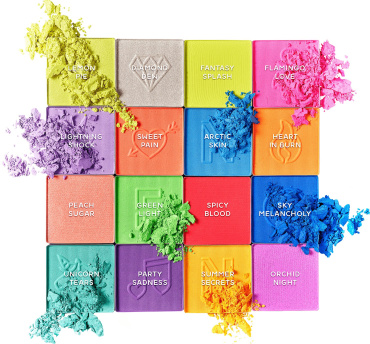 Набір тіней PARISA Mystery E716, 16 кольорів  № 4 Neon фото 6