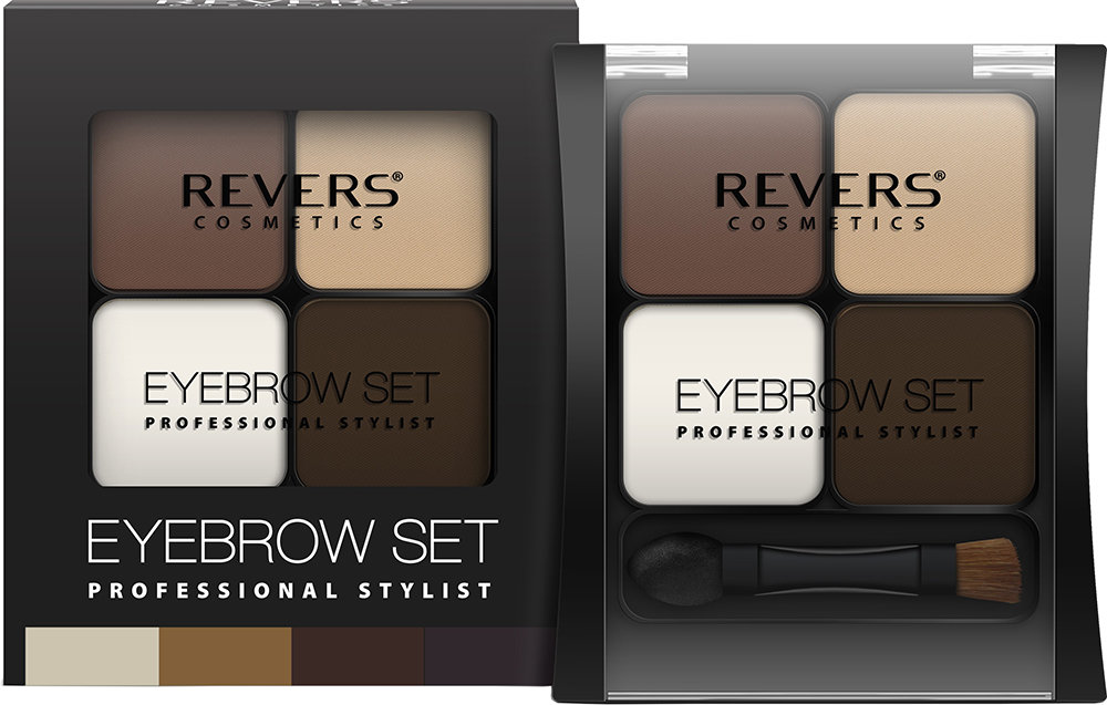 Тіні для брів REVERS EYE BROW SET PROFESSIONAL STYLIST № 01, 4.5 г 1