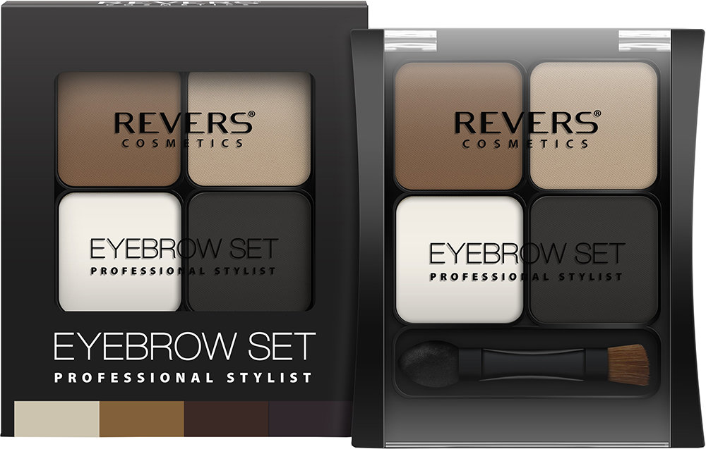 Тіні для брів Revers Eyebrow Set Professional Stylist 03, 4.5 г 1