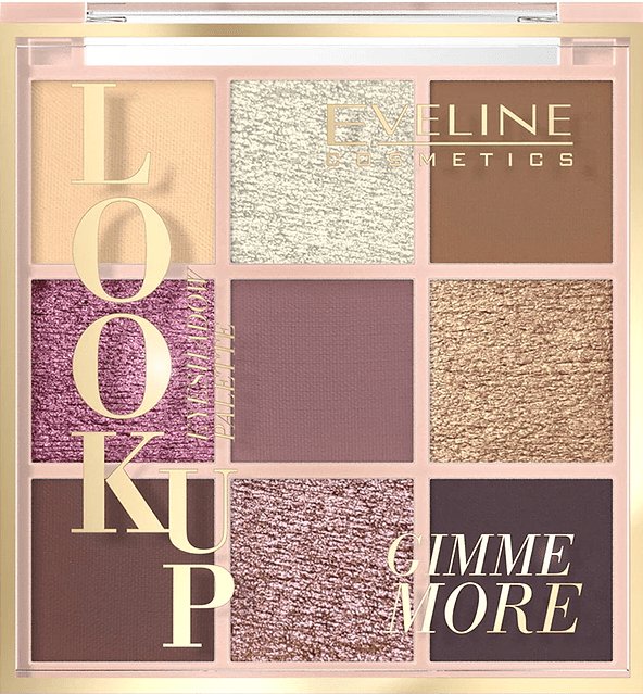 Палітра тіней для повік Eveline LOOK UP LOVE ME BETTER 9 кольорів 10.8 г