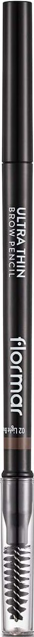 Автоматический карандаш для бровей со щеточкой FLORMAR Ultra Thin Brow Pencil Light Brown 02, 0.14 г