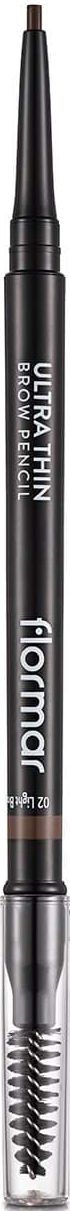 Автоматический карандаш для бровей со щеточкой FLORMAR Ultra Thin Brow Pencil Light Brown 02, 0.14 г фото 1