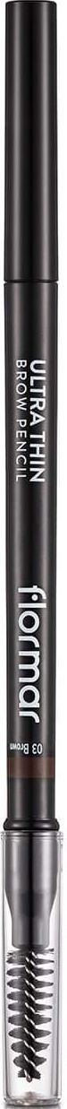 Карандаш для бровей FLORMAR Ultra Thin Brow Pencil brown автоматический со щёточкой 003, 0.14 г фото 2